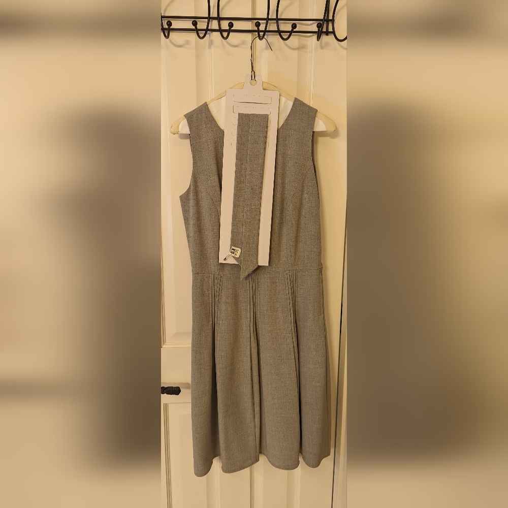 Calvin Klein sleeveless midi dress with belt